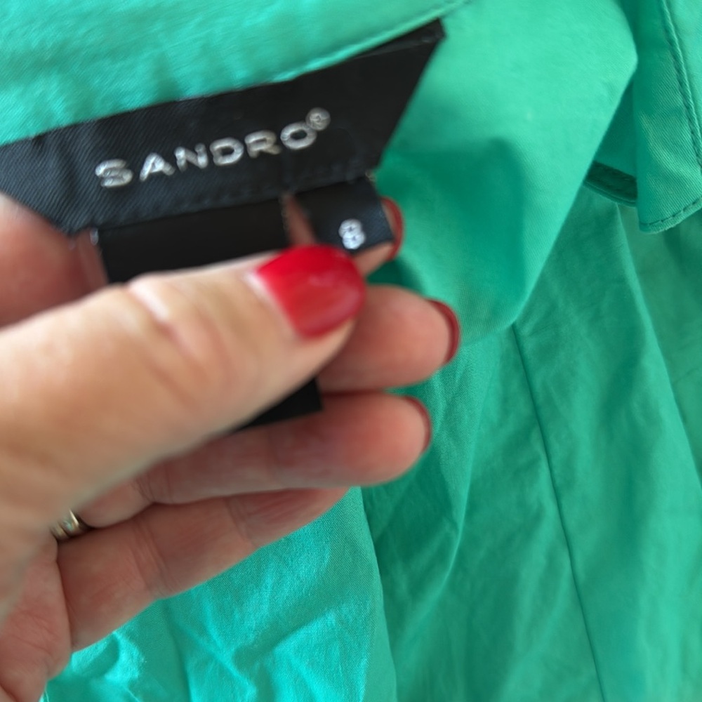 Sandro 8 faux wrap cotton dress - Picture 3 of 6